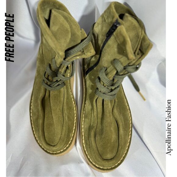 Free People Wedge Moccasin Ankle Boots "Aiden" New Size 36 - Picture 4 of 7